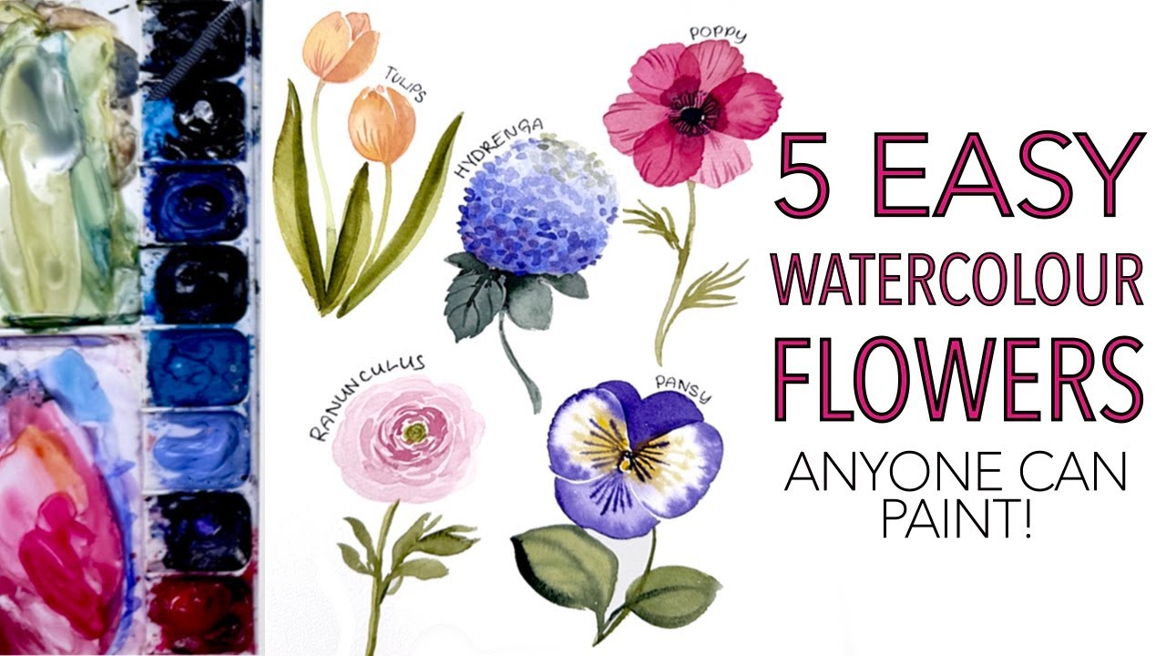 Quick and Lovely: 5 Simple Flower Paintings You Can Try Today